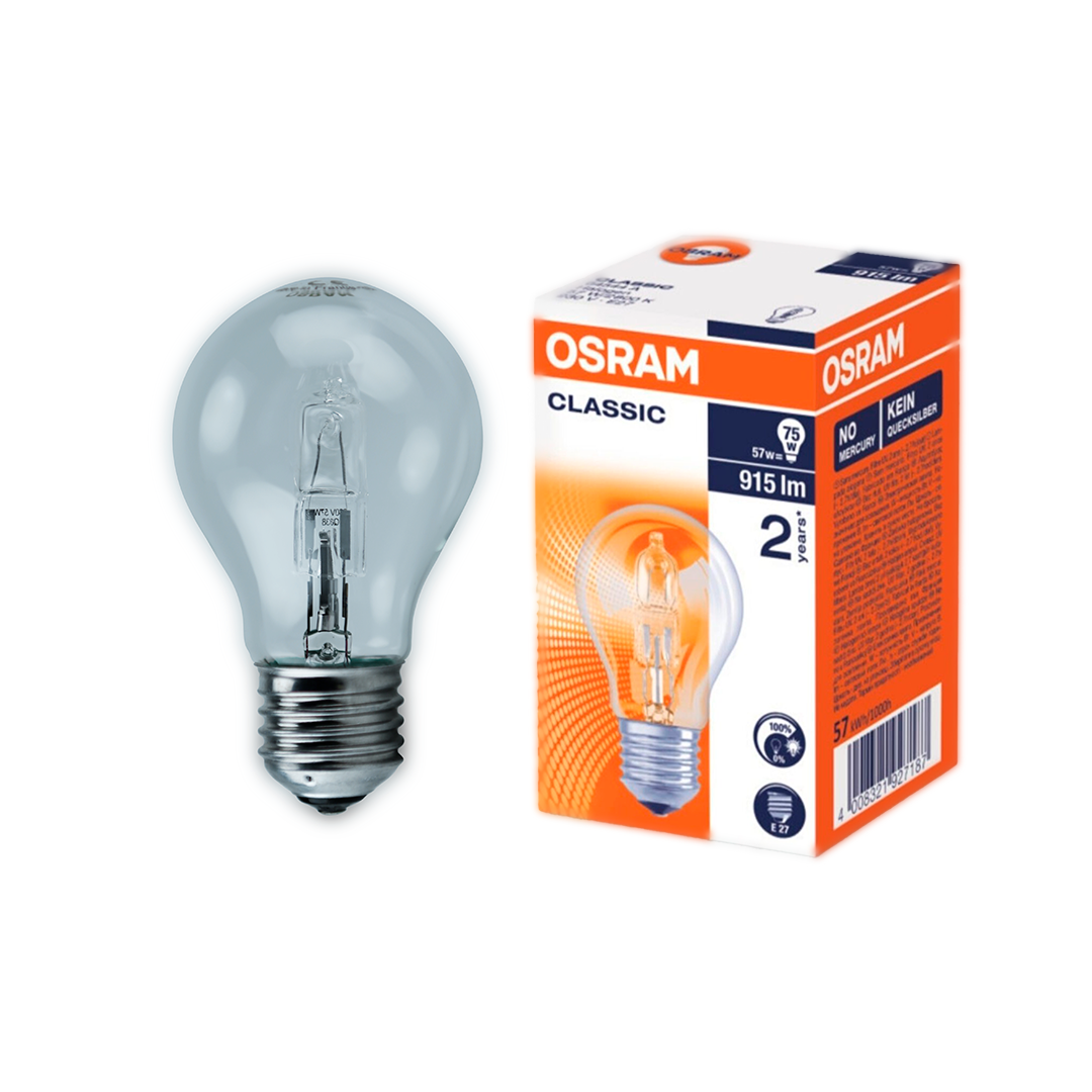 osram 57w 230v 915lm 2800k e27 a60 halojen normal ampul 2